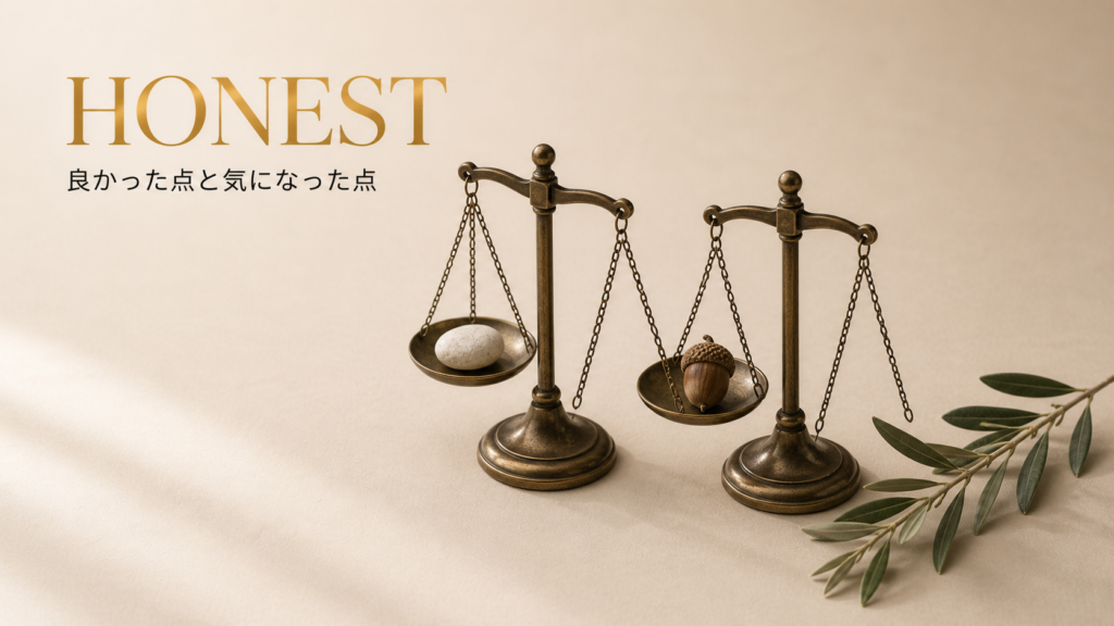 私が感じた印象 ― 良かった点と気になった点