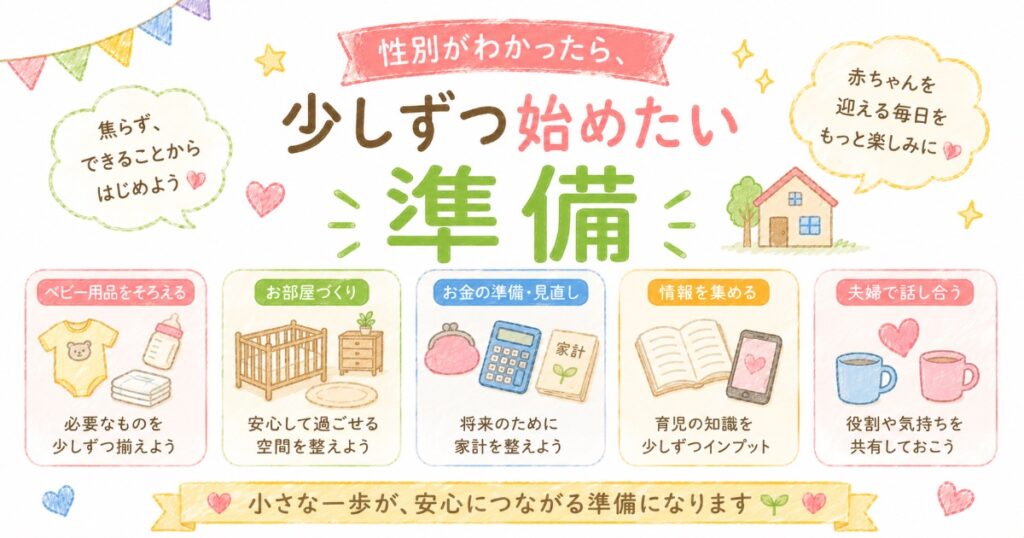 性別がわかったら準備