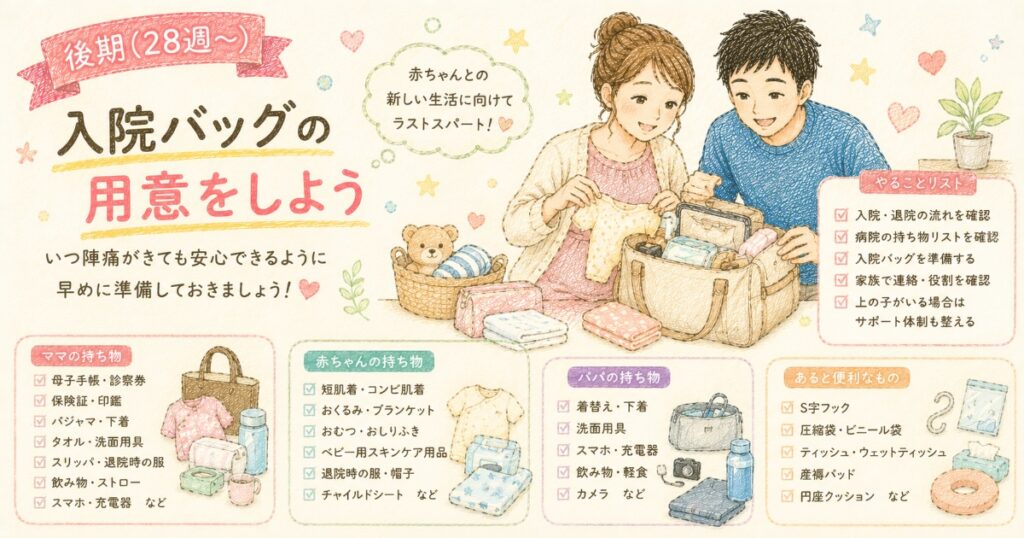 入院バックの準備