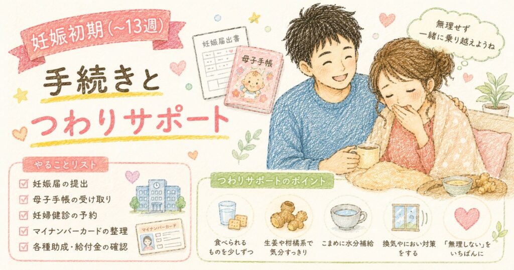 手続きとつわりサポート