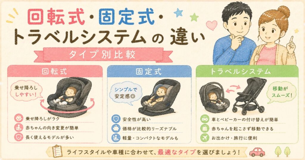 タイプ別チャイルドシート