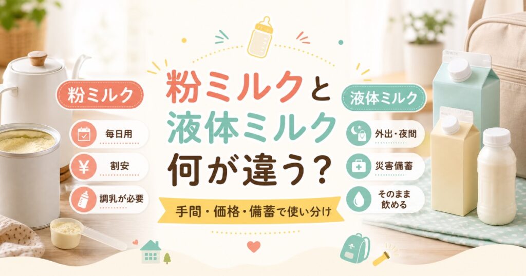 粉ミルクと液体ミルクの違い