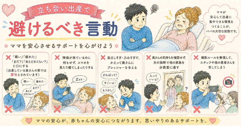 避けるべき言動