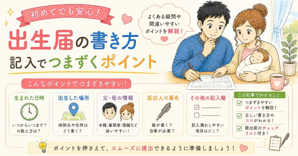 出生届、つまづくポイント